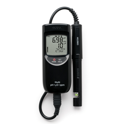 哈納沃德低量程防水型 pH-EC-TDS-℃測定儀HI991300