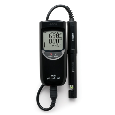哈納沃德高量程防水型 pH-EC-TDS-℃測定儀HI991301