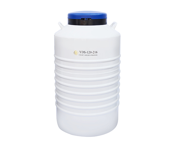成都金鳳配多層方提筒的液氮生物容器液氮罐YDS-120-216